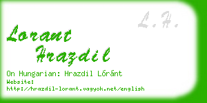 lorant hrazdil business card