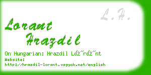 lorant hrazdil business card